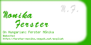 monika ferster business card