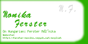 monika ferster business card